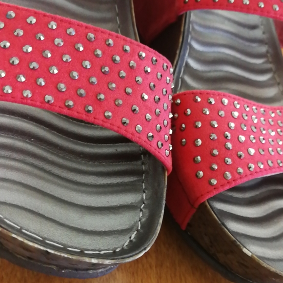 Red wedge sandals - Picture 5 of 5